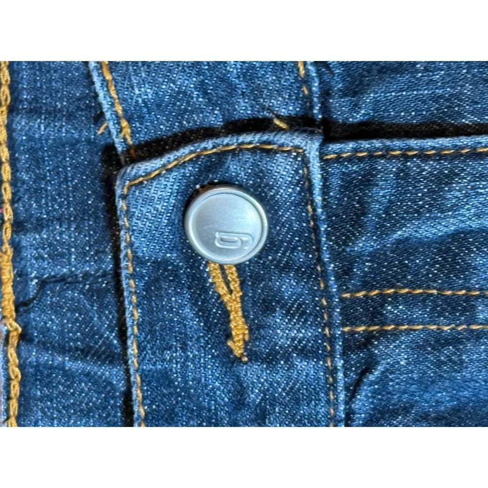 Gymboree Kids‎ Girls Size 7 Denim Jeans Flared Leg Apple Embroidered School Fall